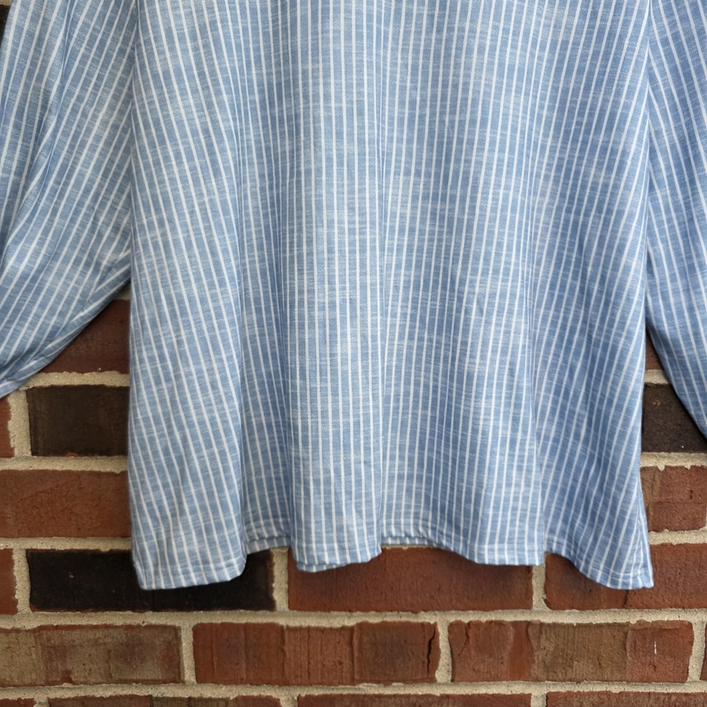 Blue Striped Women's Top - Picture 3 of 5